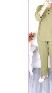 Setelan Crinkle Airflow Celana Panjang Lengan Pendek Terbaru