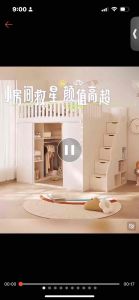 Pre-order childrens theme bunk bed with storage childrens bed boy girl solid wood single bed push and pull bed childrens room