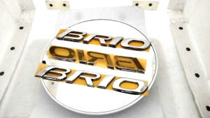 EMBLEM LOGO BAGASI TULISAN BRIO ORIGINAL