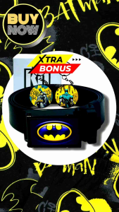Sabuk/Ikat pinggang anak SD SMP Batman bahan berkualitas.Trendi dan kekinian untuk fashion