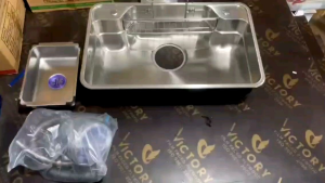 Chậu rửa bát inox 1 hố to kiểu dáng hàn quốc. kích thước 80 cm x 50 cm x 23 cm