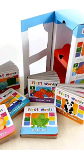 First Words a Collection of 6 Board Books 6 Stacking Blocks