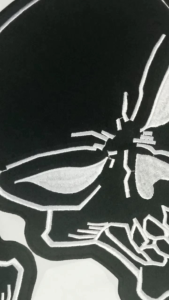 backpatch bordir black skull aksesoris tempelan jaket