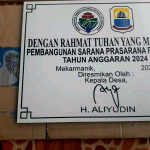 [COD] PRASASTI 40X30 PERESMIAN PROYEK GEDUNG JALAN DLL