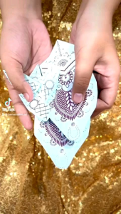 2 PCS HENA INSTAN FULL MOTIP / COCOK UNTUK TANGAN BESAR / FREE LEM MANIK GLITER