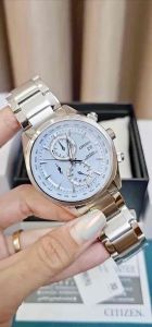 ĐỒNG HỒ NAM CHÍNH HÃNG Citizen AT8260-85M Eco-Drive Global Radio-Controlled Ice Blue Dial Silver Stainless Steel For Men