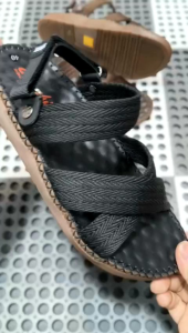 Dép quai hậu nam học sinh  Sandal nam quai dù SD06D đế đốc tơ` mát -xa chân may viền thủ công chắc chắn