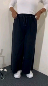 Celana Kulot Jeans Highwais Rawis Wanita Kekinian