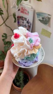 (พร้อมส่ง)ยางมัดผม รุ่น ครีมโซดา