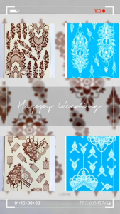 Henna Instan Pengantin White sticker tatto Temporer Sepasang henna wedding white