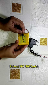 Baterai DOBEL POWER JS KUNING mainan anak RC 4X 14500 9000mAh 3.6V~4.8V + CHARGER Soket HITAM 2PIN AWET TAHAN LAMA