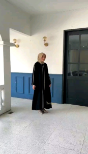 gamis abaya jumbo ukuran l xl xxl xxxl xxxxl ld 100 110 120 130 140 bahan jetblack tidak menerawang 100%