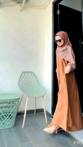 Set Gamis Hijab Rayon Twill Gamis Polos Berkancing Kombinasi Twill Busui Free hijab