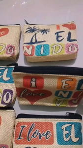 12PCS Perpack Beach View Souvenir Wallet with El Nido Boracay Palawan Designs for Travel Use - Striped Patterns - Coin Purses & Pouches - Women Bags - Bags and Travel