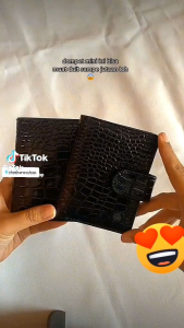 Dompet kartu slot kartu 14 ada slot uang Kertas Model Kroko dompet wanita kekinian