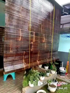 tirai bambu sawit outdoor ukuran 2x2 meter