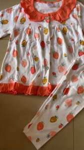 (10-24kg) Bộ thun borip cài nút dáng xòe tay dài quần dài cho bé gái thun đẹp thoáng mát form rộng rãi 330