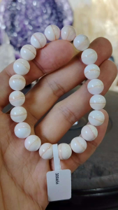 Natural Top Grade Caribbean One-Line Queen Conch Shell Beads Bracelet SQC02 #QueenConch #supercrystal