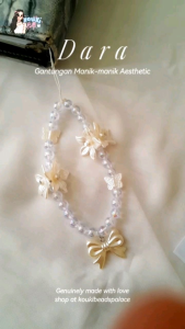 Dara - Gantungan Hp Manik-manik Kelopak Bunga Simple Cantik