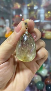 Mặt dây chuyền đá thạch anh tóc vàng thiên nhiên hình giọt nước may mắn Vật Phẩm Phong Thuỷ Đá Thạch Anh Quà Tặng Phong Thủy Ý Nghĩa - Lazada