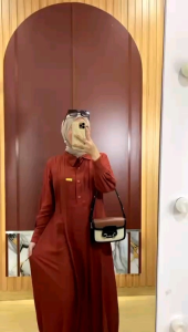 New Tiara Dress Linen Premium Busui - Gamis Wanita Busui Kekinian Model Terbaru Simple - Gamis Polos Hitam Wanita Dress Lebaran Simple Murah