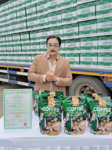 Yumiko Veggie Coffee กาแฟผัก ไฟเบอร์ คลอโรฟิลล์ กาแฟเพื่อสุขภาพ ไม่มีน้ำตาล 1 ห่อใหญ่มี 30 ซอง