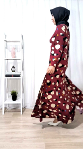 Gamis Jersey Lemonskin 1587: Desain Modern & Elegan