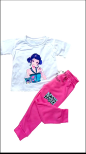 TERNO JOGGER /HUNTRIX /LABUBU/KUROMI COTTON SPANDEX COTTON BRASS FABRIC 1-9 YRS OLD