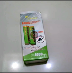Paket Lengkap Charger + Baterai 18650 JL-CB300 5000mAh Rechargeable Battery