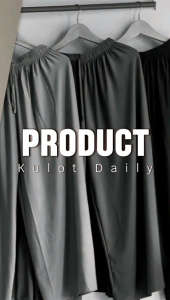 Celana Kulot Highweist sehari hari Premium Nyaman dan  Murah Bahan Lemonskin Size Standar-Jumbo 100RB dapat 3PCS