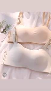 🇲🇾 Ready Stock High Quality 2.5cm Push Up Tube Bra(3 Hooks)Wireless Bra(Tidak Dawai+Span Tebal+Tepi Besar) 加厚内衣加厚文胸小胸内衣AA杯内衣聚拢内衣Push Up Bra