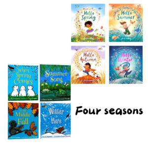 【SG Stock】When spring comes/summer song/in the middle of fall/winter is here/Hello Summer: A Little Seasons Story 4books set Paperback Hello summer/Hello autumn/Hello winter