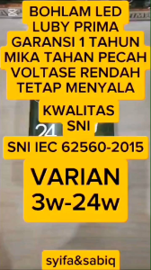 BOHLAM LED / LAMPU LED LUBY PRIMA GARANSI 1THN