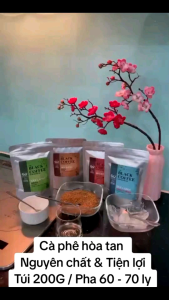 Cà phê sấy lạnh hòa tan Black coffee Robusnois cafe đen hòa tan không đường 100% robusta cà phê Inspired Coffee