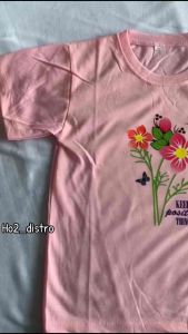 Baju kaos motif bunga anak perempuan 2-10th atasan anak cewek cowok