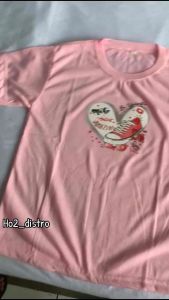 Kaos Anak Perempuan Motif Terbaru Usia 2-10th Atasan Oblong Anak Cewek Motif Love