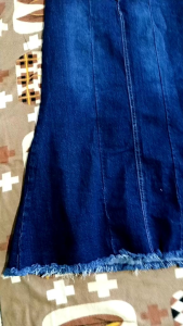 Rok jeans duyung stretch kancing depan