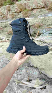 Sepatu PDL Teraru 2024 TNI POLRI SATPAM SECURITY SATPOL PP Pria Hitam Tactical Boots Safety Ujung Besi