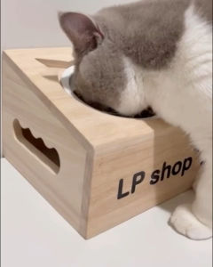 โต๊ะอาหารสัตว์เลี้ยง งานเนื้อไม้แท้เกรด ชุด 10 ราคาที่สนับสนุน