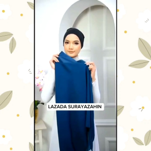 [ Berdagu ] Bidang 55 Tudung Sarung Bawal Instant Labuh Chiffon Awning Scuba