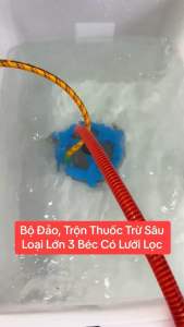 Bộ đảo trộn thuốc sâu phân bón cao cấp (loại lớn). Hàng Loại 1 khuấy xanh to 3 đầu béc và 2 lớp lưới lọc