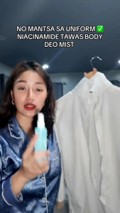 Niacinamide Tawas Body Deo Mist Whitening and Refreshing with Cooling Effect Body Care Cleanser Comfort Cosmetic Deodorant 100ML