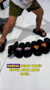 Sandal Anak Karet Tanpa Lem Size 28-35 Empuk Lentur Ringan Untuk Anak Laki Laki dan Perempuan
