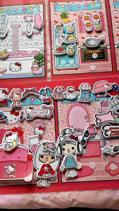 toca boca paperdoll HELLO KITTY (ready to playno need to cut) quiet book for kids