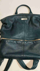 Preloved Genuine Leather P.Breal Paris France Green Backpack Bag