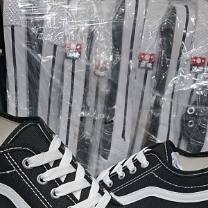 Sepatu Sekolah NOB List Putih Hitam TK.SD.SMP.SMA