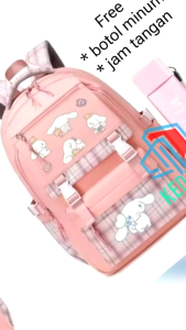 Tas Ransel Anak Perempuan Cinamoroll Tas Sekolah SD SMP Gratis Botol Minum Jam Tangan Tas Ransel Backpack Sekolah Tas Anak Tas Ransel