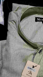 Kemko Premium Mustas Polos Lengan Manset Bahan Katun Madinah Toyobo Kerah Sanghai Kemeja Koko Baju Pria Muslim Baju Muslim Lebaran