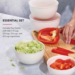 KitchenAid Set of 4 Prep Bowls One Set Only (Color Option: Red Mixed Colors)