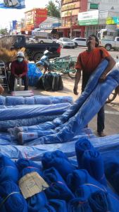 ผ้ามูกลูก 16 ตา ความยาว 30 หลา ผ้าลาน มูกลูก ผ้าแยงเขียว มูกลูก ตาข่ายกันแมลง ตาข่ายมูกลูก ตราเรือใบ